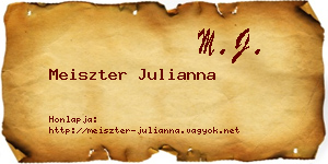 Meiszter Julianna névjegykártya
