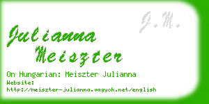 julianna meiszter business card